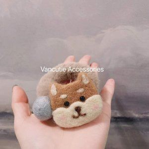 Handmade wool felt Puppy Hair Tie